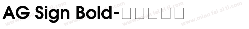 AG Sign Bold字体转换
